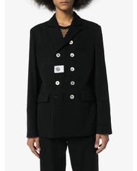 Мужской черный двубортный пиджак от Ann Demeulemeester