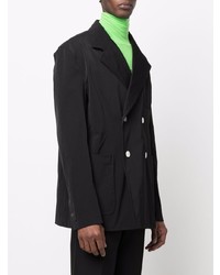 Мужской черный двубортный пиджак от Bottega Veneta