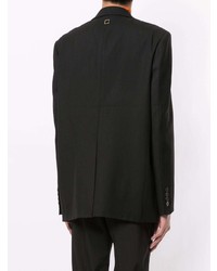 Мужской черный двубортный пиджак от Wooyoungmi