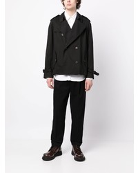 Мужской черный двубортный пиджак от Ports V