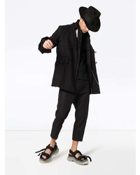 Мужской черный двубортный пиджак от Ann Demeulemeester