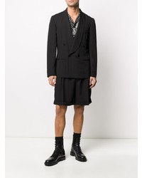 Мужской черный двубортный пиджак от Christian Pellizzari