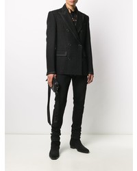 Мужской черный двубортный пиджак от Amiri