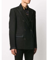 Мужской черный двубортный пиджак от Amiri
