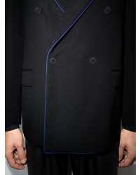 Мужской черный двубортный пиджак от Fendi