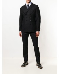 Мужской черный двубортный пиджак от The Gigi