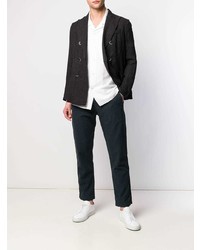 Мужской черный двубортный пиджак от Barena