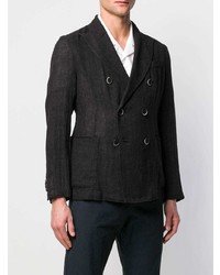 Мужской черный двубортный пиджак от Barena
