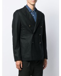 Мужской черный двубортный пиджак от Eleventy