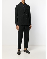 Мужской черный двубортный пиджак от Circolo 1901