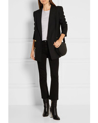 Женский черный двубортный пиджак от PIERRE BALMAIN