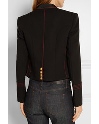 Женский черный двубортный пиджак от Burberry