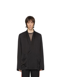 Мужской черный двубортный пиджак от Dries Van Noten