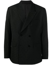 Мужской черный двубортный пиджак от ERNEST W. BAKE