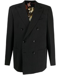 Мужской черный двубортный пиджак от Etro