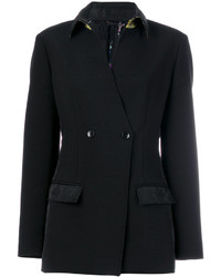 Женский черный двубортный пиджак от Etro