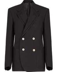 Мужской черный двубортный пиджак от Fendi