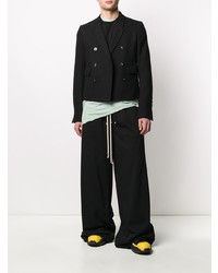 Мужской черный двубортный пиджак от Rick Owens
