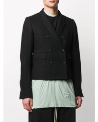 Мужской черный двубортный пиджак от Rick Owens