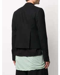 Мужской черный двубортный пиджак от Rick Owens