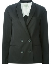 Женский черный двубортный пиджак от Forte Forte