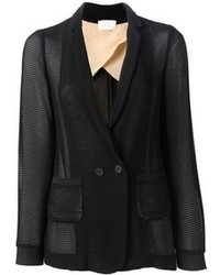 Женский черный двубортный пиджак от Forte Forte