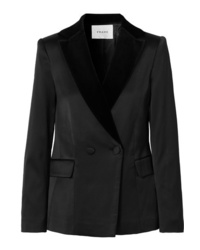 Женский черный двубортный пиджак от Frame