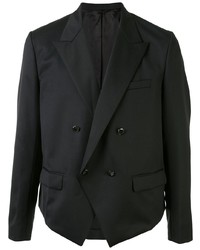 Мужской черный двубортный пиджак от Fumito Ganryu