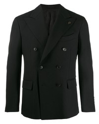 Мужской черный двубортный пиджак от Gabriele Pasini