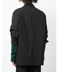 Мужской черный двубортный пиджак от Kolor