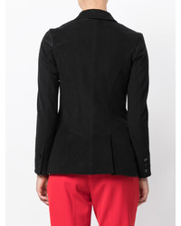 Женский черный двубортный пиджак