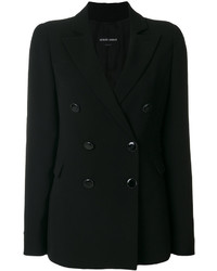 Женский черный двубортный пиджак от Giorgio Armani