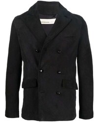 Мужской черный двубортный пиджак от Giorgio Brato