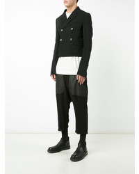 Мужской черный двубортный пиджак от Rick Owens