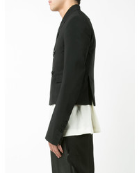 Мужской черный двубортный пиджак от Rick Owens