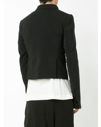 Мужской черный двубортный пиджак от Rick Owens