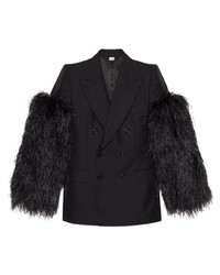 Мужской черный двубортный пиджак от Gucci