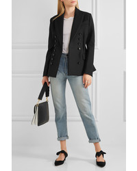 Женский черный двубортный пиджак от Joseph