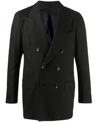 Мужской черный двубортный пиджак от Kiton