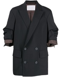 Мужской черный двубортный пиджак от Kolor
