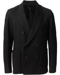 Мужской черный двубортный пиджак от Lanvin