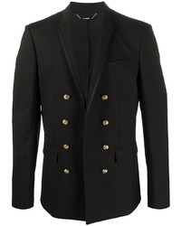 Мужской черный двубортный пиджак от Les Hommes