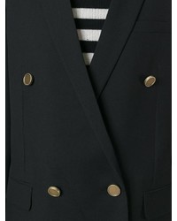Женский черный двубортный пиджак от Saint Laurent