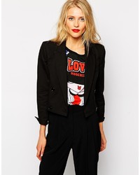 Женский черный двубортный пиджак от Love Moschino