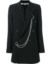 Женский черный двубортный пиджак от McQ by Alexander McQueen