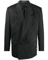 Мужской черный двубортный пиджак от Misbhv