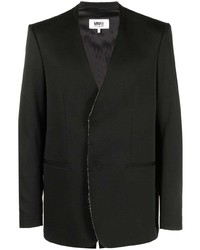 Мужской черный двубортный пиджак от MM6 MAISON MARGIELA