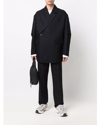 Мужской черный двубортный пиджак от Ader Error