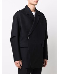 Мужской черный двубортный пиджак от Ader Error