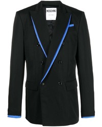 Мужской черный двубортный пиджак от Moschino